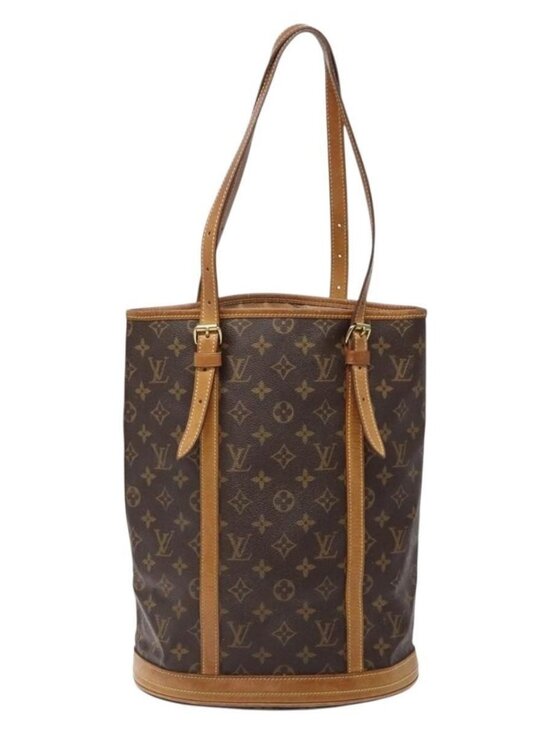 Authentic LOUIS VUITTON Monogram Bucket GM Shoulder Bag M42236 LV - Picture 9 of 16